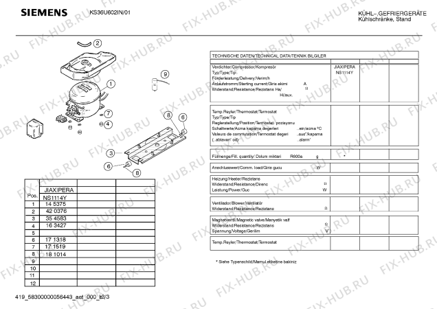 Схема №2 KS36U602IN с изображением Дверь для холодильника Siemens 00473370