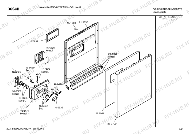 Схема №4 DTS4401 с изображением Кабель для посудомоечной машины Bosch 00495353