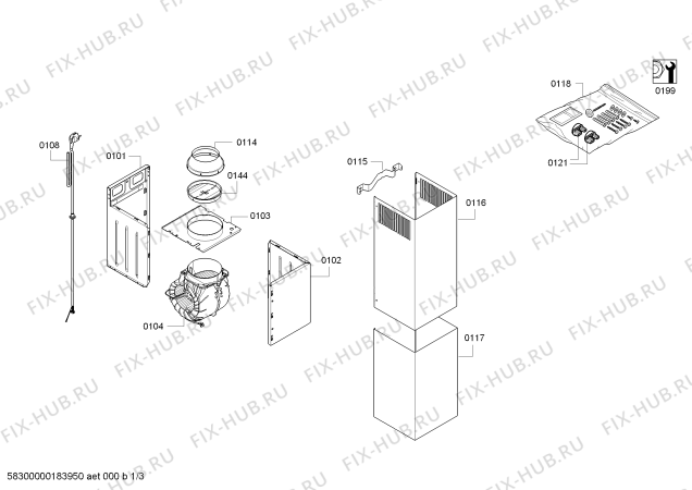 Схема №1 DWA09W450 с изображением Стеклянная полка для вытяжки Bosch 00710233