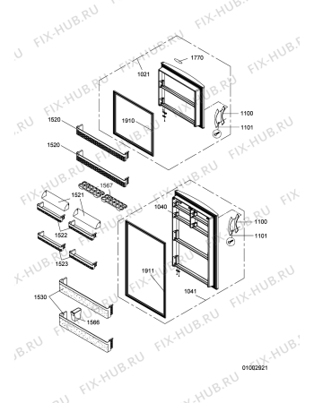 Схема №4 WTMS 640 IX с изображением Электропроводка для холодильника Whirlpool 482000004291