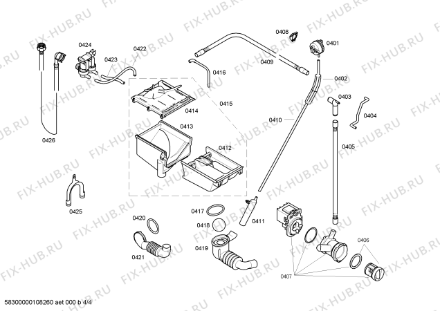 Схема №4 WFC40830TI Maxx WFC40830 с изображением Модуль управления для стиралки Bosch 00444499