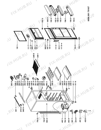 Схема №1 ARC 3700/PB с изображением Дверца для холодильника Whirlpool 481241619256