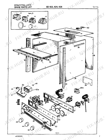Взрыв-схема плиты (духовки) Gaggenau EE622114 - Схема узла 08