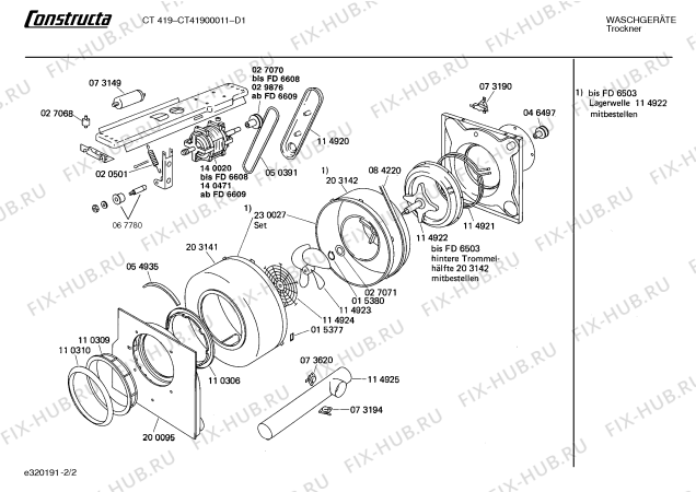 Схема №2 CT41900011, CT419 с изображением Переключатель для сушилки Bosch 00054932