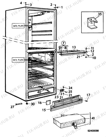 Взрыв-схема холодильника Unknown AFK8306 - Схема узла C10 Cabinet