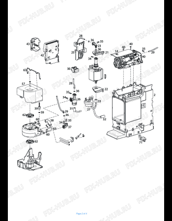 Схема №2 EN 167.B "CITIZ FACELIFT" с изображением Корпусная деталь для электрокофеварки DELONGHI ES0097446