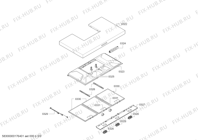 Взрыв-схема вытяжки Siemens LC98BH542 Siemens - Схема узла 03