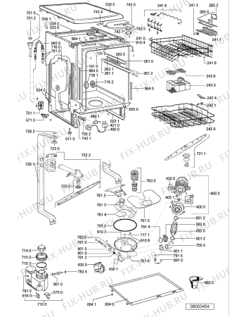 Схема №2 ADP 4550 WH с изображением Обшивка для электропосудомоечной машины Whirlpool 481245372411