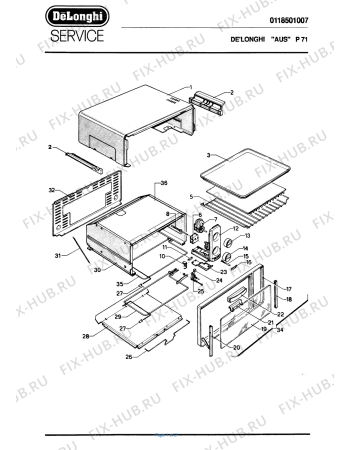 Схема №1 XU16 с изображением Пружина для плиты (духовки) DELONGHI 606652