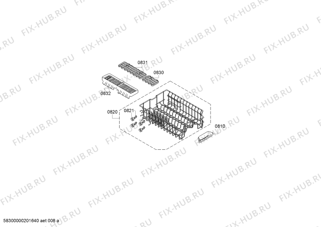 Взрыв-схема посудомоечной машины Bosch SPI25CS02E, Silence Plus - Схема узла 07