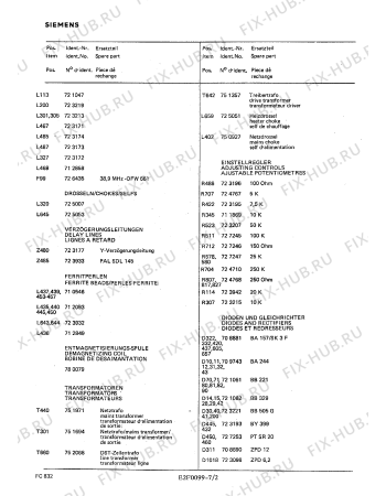 Взрыв-схема телевизора Siemens FC8327 - Схема узла 02