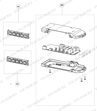 Схема №1 X69263MD1 с изображением Переключатель для электровытяжки Aeg 4055264321