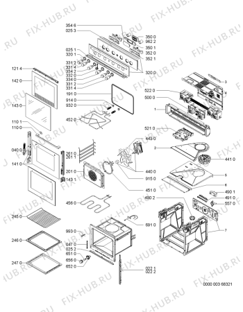 Схема №1 AKZ 224/IX с изображением Обшивка для электропечи Whirlpool 481245249933