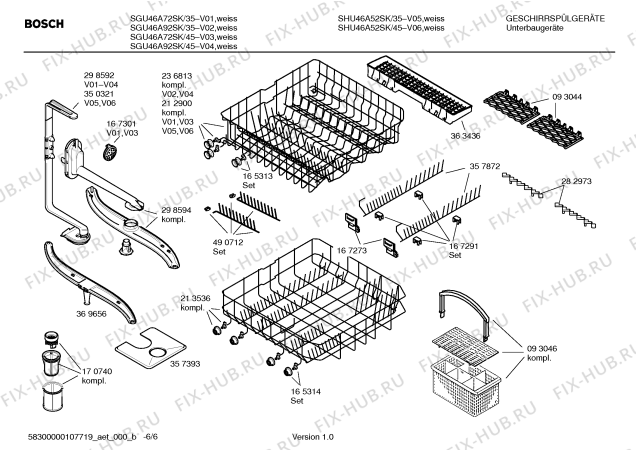 Схема №4 SGU5662SK с изображением Инструкция по эксплуатации для посудомойки Bosch 00586646