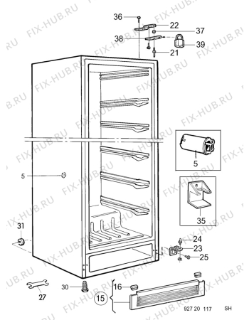 Взрыв-схема холодильника Electrolux ER3900C - Схема узла C10 Cabinet