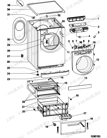 Схема №2 AQ9L292IUKVE (F069434) с изображением Пластина для стиральной машины Indesit C00285348