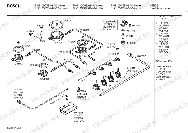 Схема №2 PHL206DGB Bosch с изображением Инструкция по эксплуатации для духового шкафа Bosch 00587838