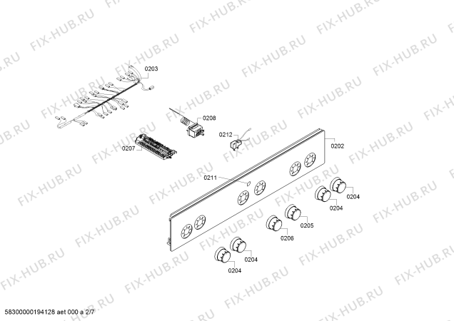Схема №5 HXA090D50 с изображением Ручка выбора температуры для электропечи Bosch 10000735