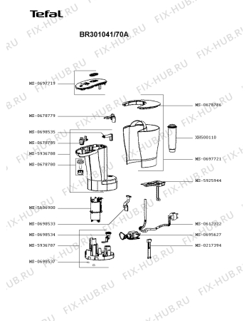 Схема №1 BR301041/70A с изображением Всякое для чайника (термопота) Tefal MS-0678780