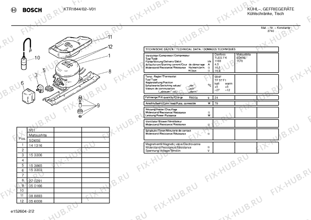 Схема №2 KTR1844 с изображением Дверь для холодильной камеры Bosch 00212236