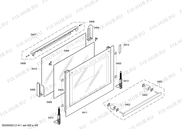 Схема №4 HBN320551 с изображением Панель управления для духового шкафа Bosch 00663294