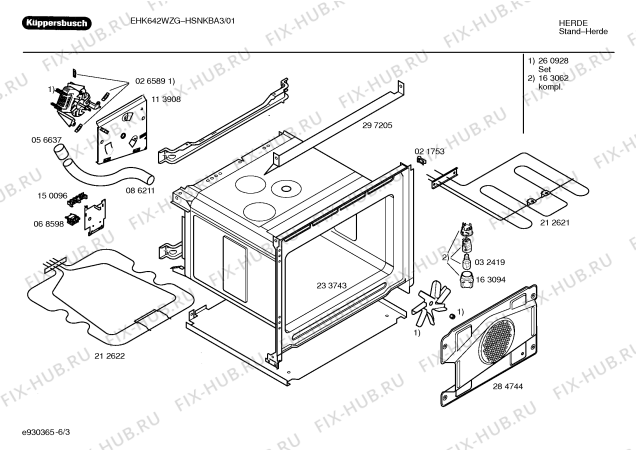Схема №5 HSNKBA3 EH 642 WZG с изображением Стеклокерамика для плиты (духовки) Bosch 00213410
