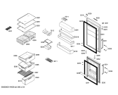 Схема №3 KGN36Y42 с изображением Дверь морозильной камеры для холодильной камеры Bosch 00686641