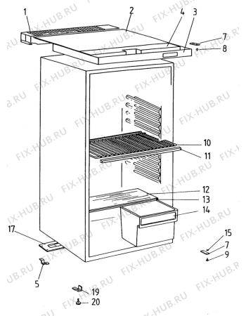 Взрыв-схема холодильника Zanussi Z6210 - Схема узла C10 Cabinet/Interior