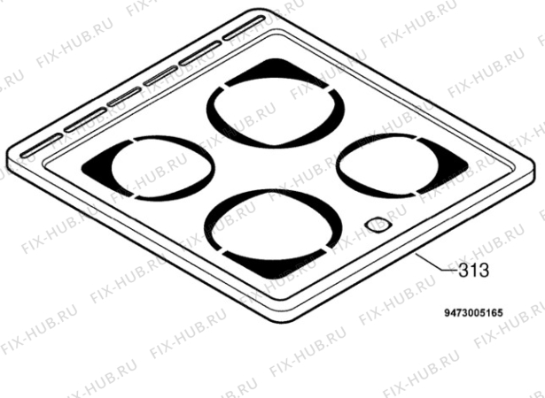 Взрыв-схема плиты (духовки) Electrolux EK6765W - Схема узла Hob 271