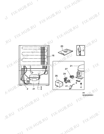 Взрыв-схема холодильника Electrolux EUC2501 - Схема узла C10 Cold, users manual