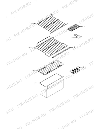 Взрыв-схема холодильника Tricity Bendix FD800W - Схема узла Furniture