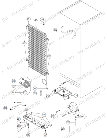 Взрыв-схема холодильника Upo F21851NDS (377476, ZOS29664) - Схема узла 04