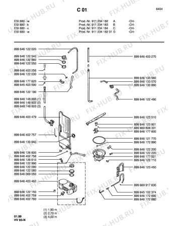 Взрыв-схема посудомоечной машины Electrolux ESI680X  CH - Схема узла Water softener 066