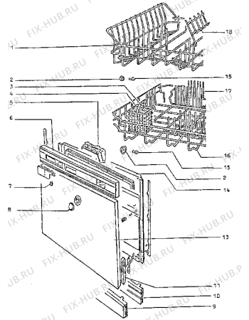 Схема №3 DWP620 (TR53002) с изображением Ручка регулировки для холодильника Indesit C00170400