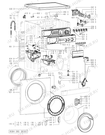 Схема №2 LO A80 с изображением Тумблер для стиральной машины Whirlpool 481228219643
