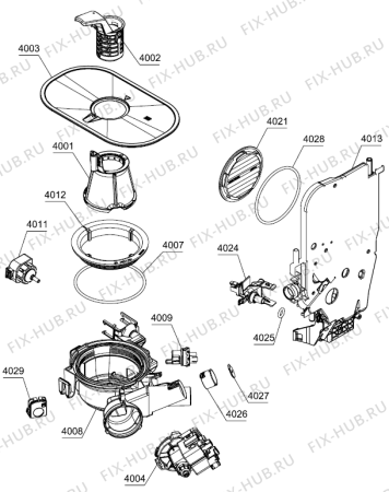 Взрыв-схема посудомоечной машины Gorenje GV63160UK (728243, DW30.1) - Схема узла 04