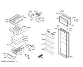 Схема №3 KD53NV00NE с изображением Дверь морозильной камеры для холодильника Siemens 00249069