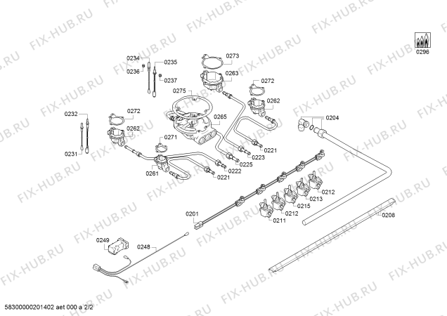 Взрыв-схема плиты (духовки) Constructa CA174652NL MS 75F 4G+1W STAR 4KW CONSTRUCTA NO SV - Схема узла 02