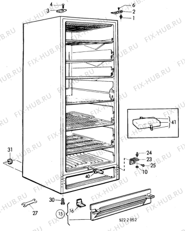 Взрыв-схема холодильника Privileg P3946 - Схема узла C10 Cabinet