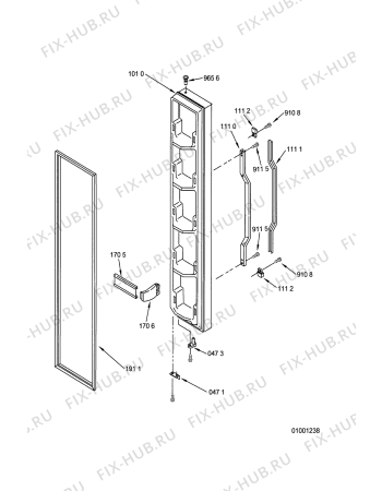 Схема №6 ART 700/UK с изображением Дверь для холодильника Whirlpool 481241618492