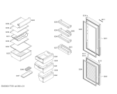 Схема №2 KGN39XI33 с изображением Дверь морозильной камеры для холодильника Bosch 00712764