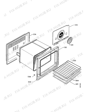 Взрыв-схема плиты (духовки) Zanussi HM541X - Схема узла Housing 001