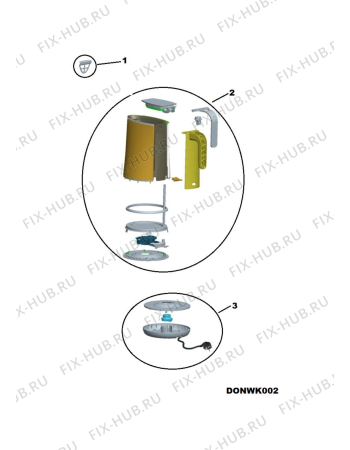 Схема №1 WK22MAX0 (F082072) с изображением Корпусная деталь для чайника (термопота) Indesit C00297510