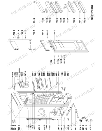 Схема №1 5101400015 с изображением Панель управления для холодильной камеры Whirlpool 481010802877