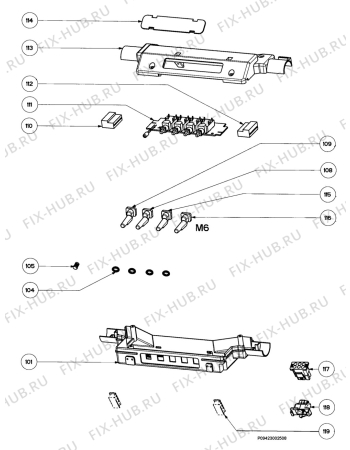 Взрыв-схема вытяжки Zanussi ZHC900X/A - Схема узла Section 2