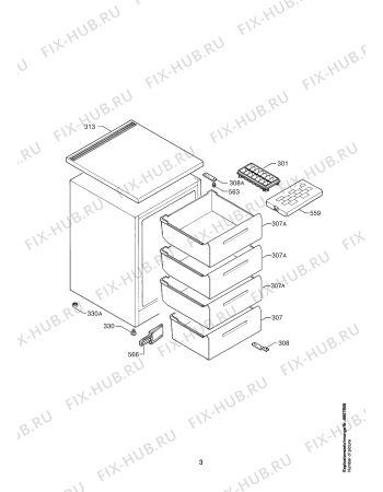 Схема №1 FI1130 с изображением Запчасть для холодильника Aeg 2232632014