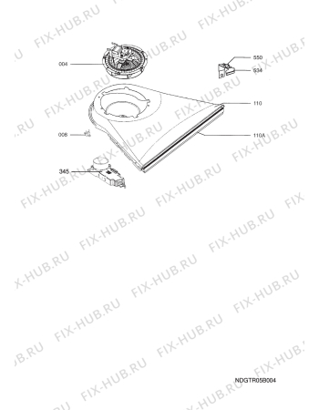 Взрыв-схема плиты (духовки) Aeg Electrolux B8871-5-M IT R08 - Схема узла Ventilation