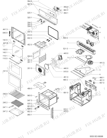 Схема №1 AKZ508IX (F091145) с изображением Панель для электропечи Indesit C00331340