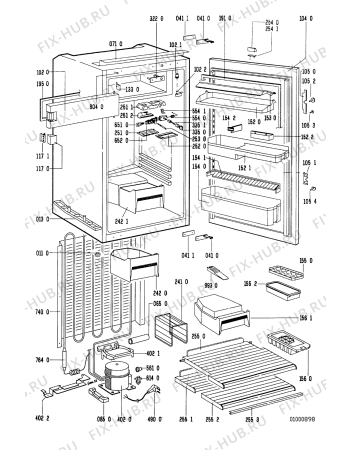 Схема №1 KS 253 LI/VI с изображением Фиксатор для холодильника Whirlpool 481946088666