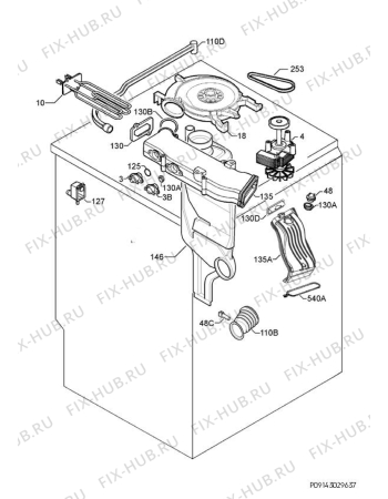 Взрыв-схема стиральной машины Rex Electrolux RIL7600 - Схема узла Dryer 265